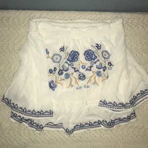 Off the shoulder floral shirt